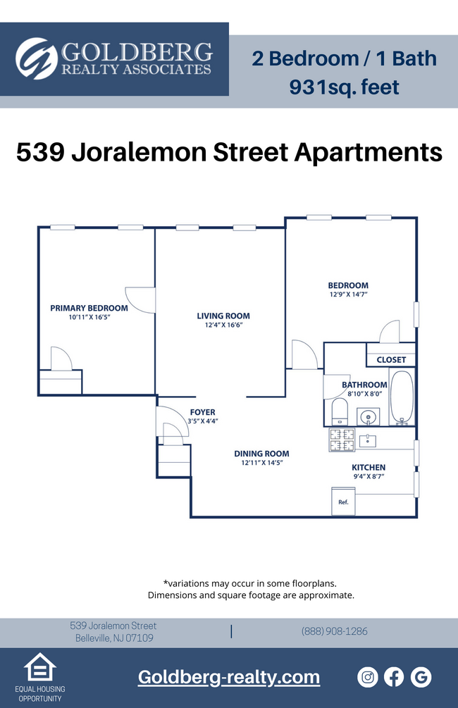 Floorplan - 539 Joralemon Street Apts