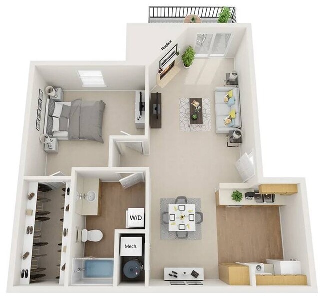 Floorplan - Mountain Run Apartments