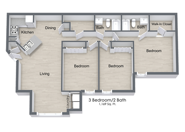 Floorplan - Lake Weston Point Apartments