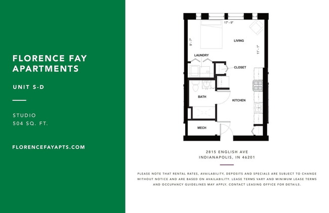 Floorplan - Florence Fay School Senior Apartments