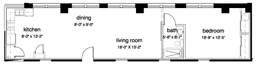 1BR/1BA - The Paul Brown Loft Apartments