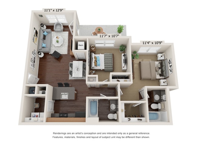 Floorplan - River Bend Apartments