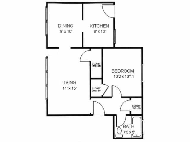 Floorplan - 425-431 N. Humphrey Ave.