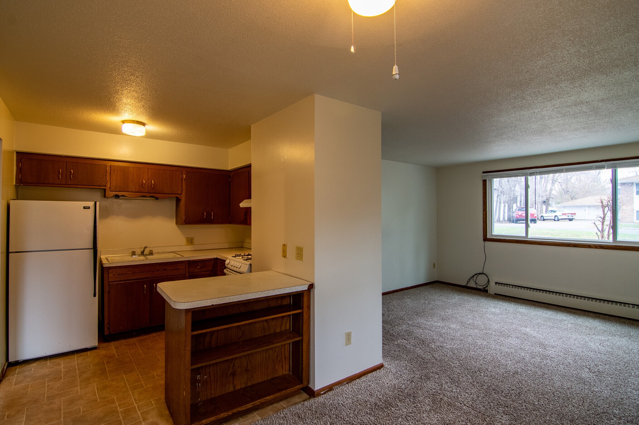 living room and kitchen from dining room - 117 Mississippi Pl