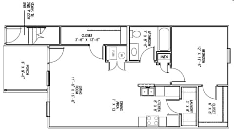 1BR/1BA - Dixon River Apartments