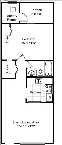 1BR/1BA 644 - Coronado Springs East
