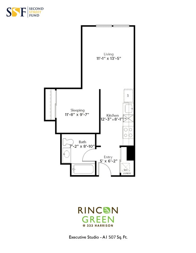 A1 - STUDIO 507 SQFT - Rincon Green