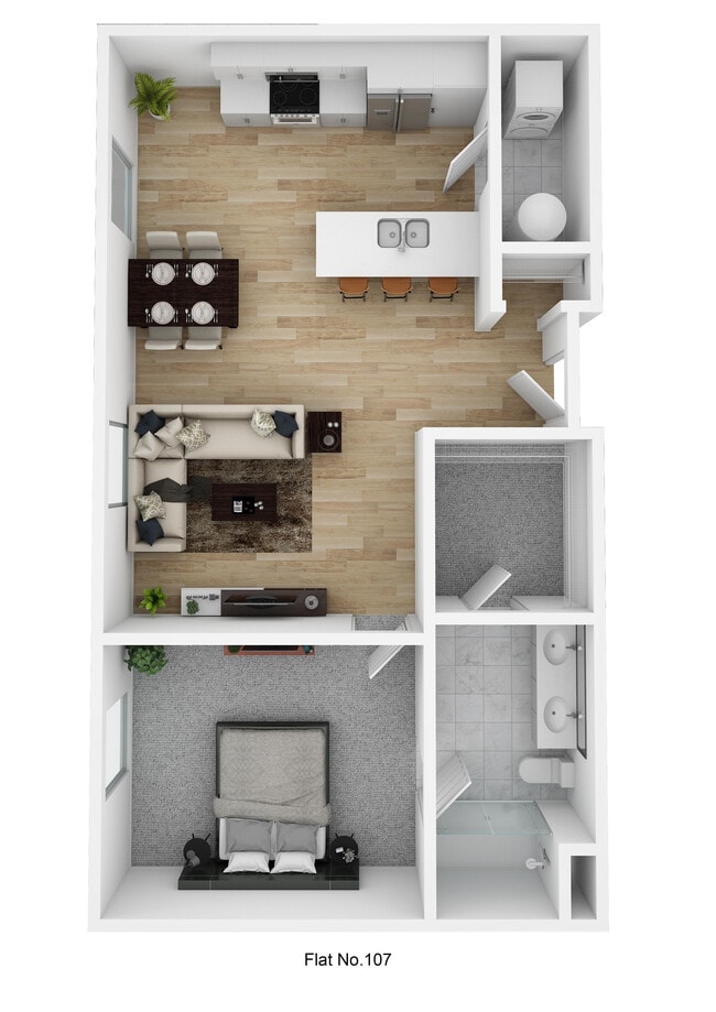Flat No. 107 - Market and Main-min - Market & Main