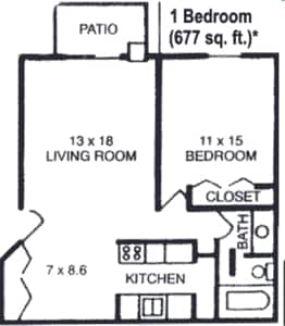 1BR/1BA - Farwell Arms