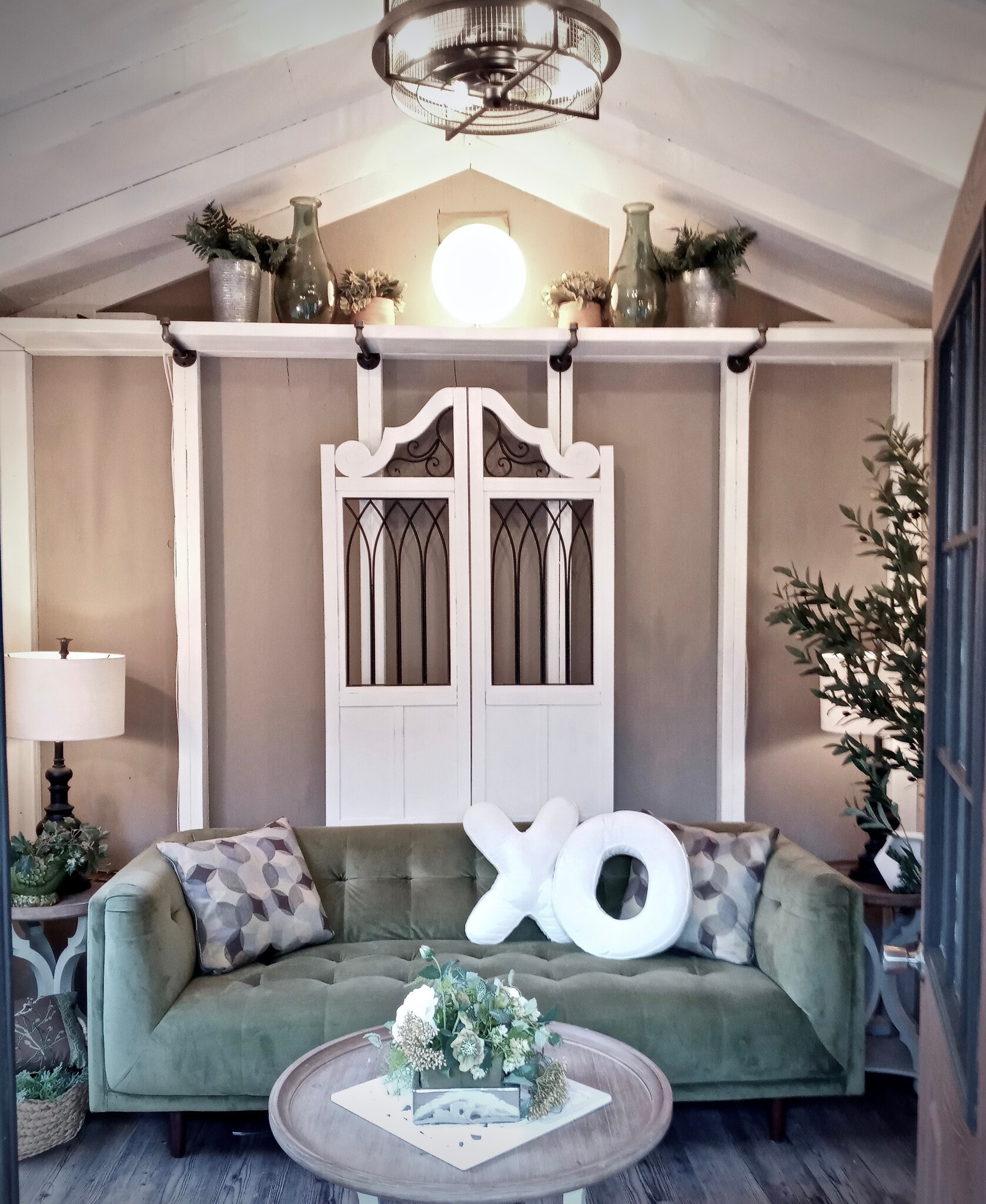 We staged the Flex Shed as a hangout space. Great for roommates that have extra furniture. - 2314 Cooper Ter