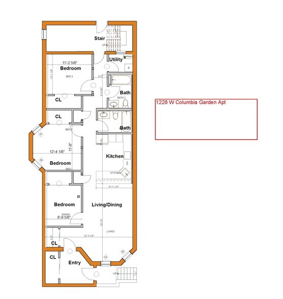 Floor Plan - 1228 W Columbia Ave