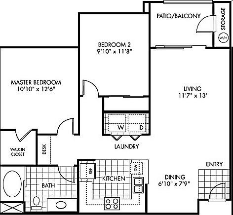 2BR/1BA Lille - Provence at Valencia