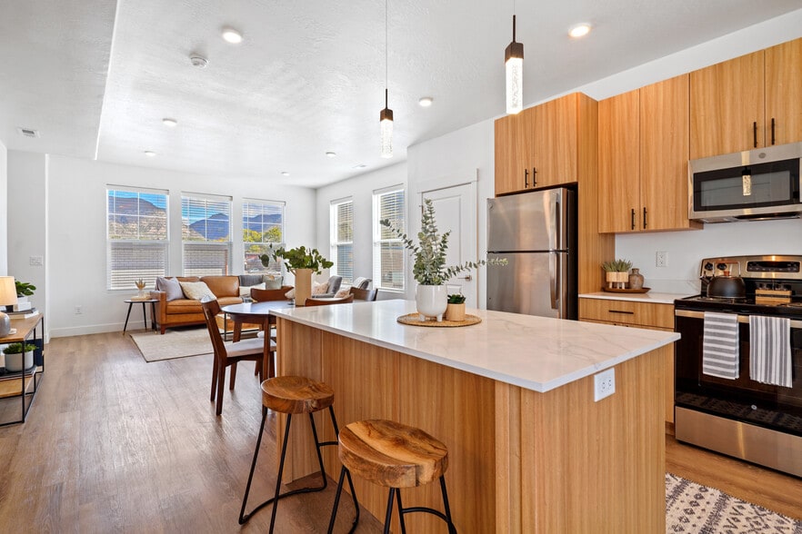 Open Concept Kitchen/Living Area - Current by Lotus