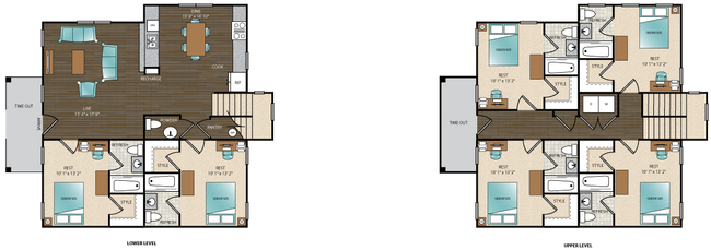 Explore this spacious duplex layout, perfect for modern living with multiple comfort zones. - Arcadia on the River