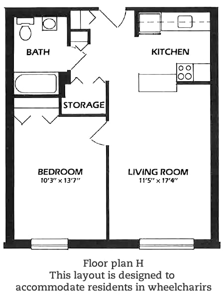 1BR/1BA - Fedor Manor Apartments