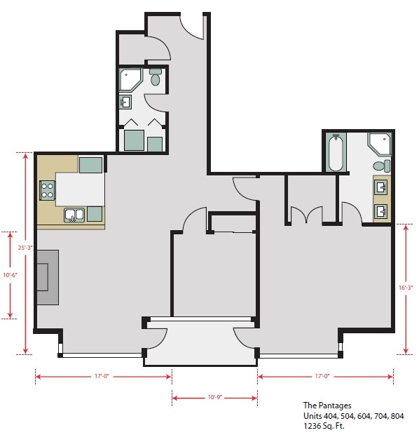 1BR/1.5BA - The Roberson