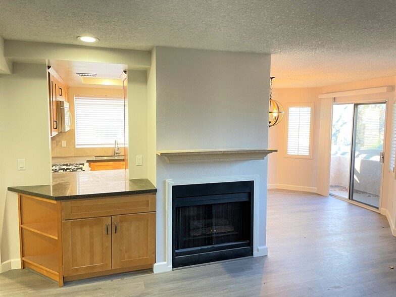 Kitchen pass through + Fireplace - 19808 Sandpiper Plz