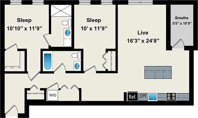Floorplan - Reside on Jackson