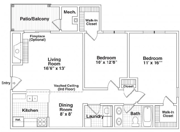 Floorplan - Bloomingdale Condominium Homes