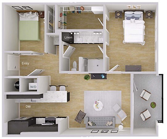 Floorplan - Foster on the Park Apartments