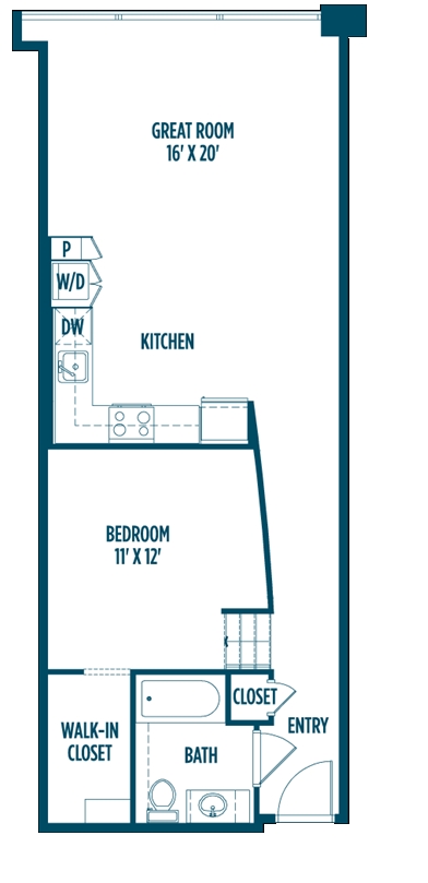 1BR/1BA 1A 755 sqft - Foundry Lofts