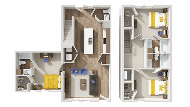 C3: 3BD | 3.5BA | 1395 SF - Acadia Heights