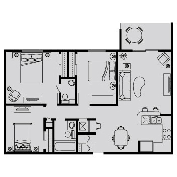 Floorplan - Kensington Woods Apartments