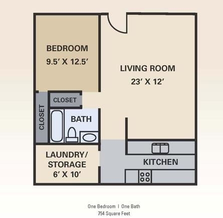 1BR/1BA - Parkwild Apartments