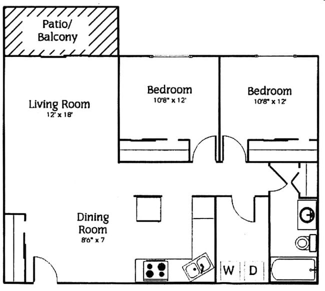 2BR/1BA - The Wilder Apartments