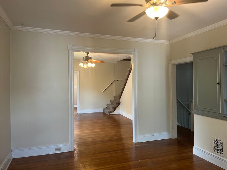 living room looking into dining room - 715 Cattell St