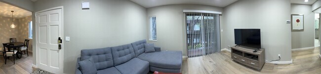 Panoramic: DR, Entrance, LR, Balcony, Hallway - 1177 Honey Trl