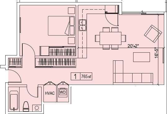 Floorplan - Lido Apartments - 3714 Kelton