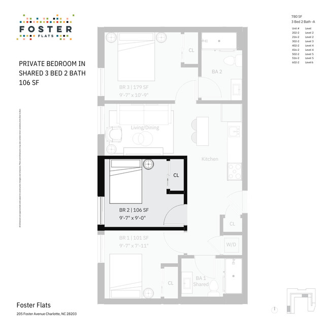 Floorplan - Foster Flats