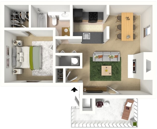 Cross Court - 1B1B - 642 Sq Ft - Pintail 3D Furn.jpg - Greens at Cross Court