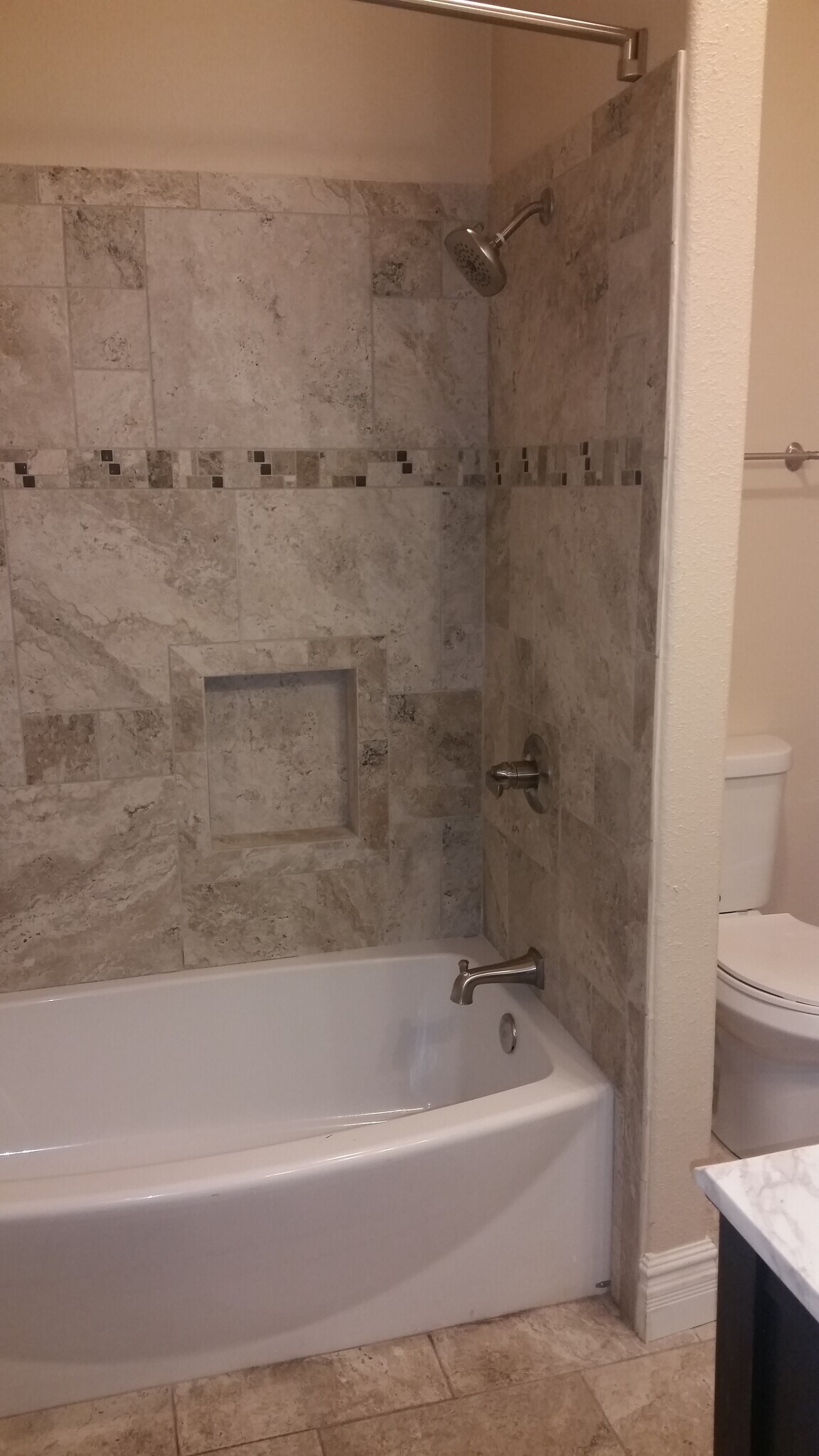 View of upstairs main bath from door - 3927 Tejon St