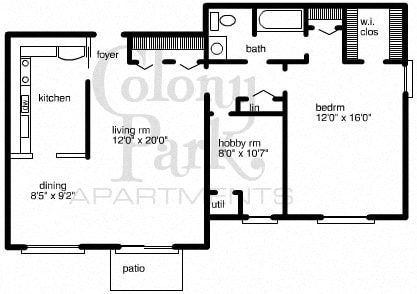 Floorplan - Colony Park Apartments