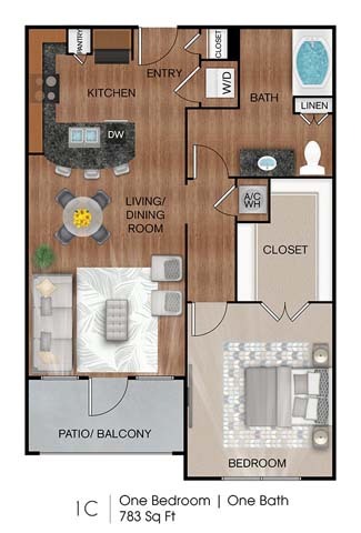 Floorplan - CREEKSIDE VUE APARTMENTS