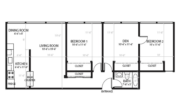 2BR/1BA - Forest Place Apartments