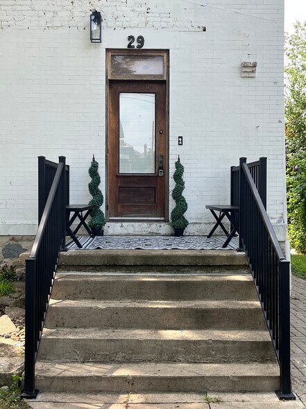 Front Porch Therapy New Rail and New Metal Benches - 29 E Northwood Ave