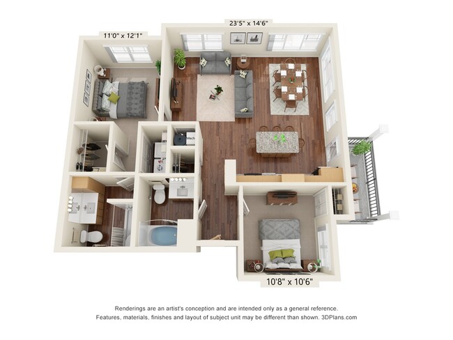 Floorplan - Grayson Ridge 55+ Apartments