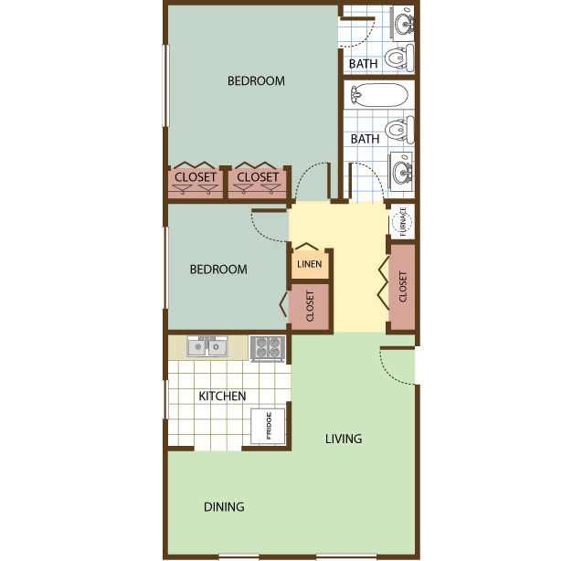 Euclid Terrace 2BR/1.5BA - Hillcrest Terrace Apartments