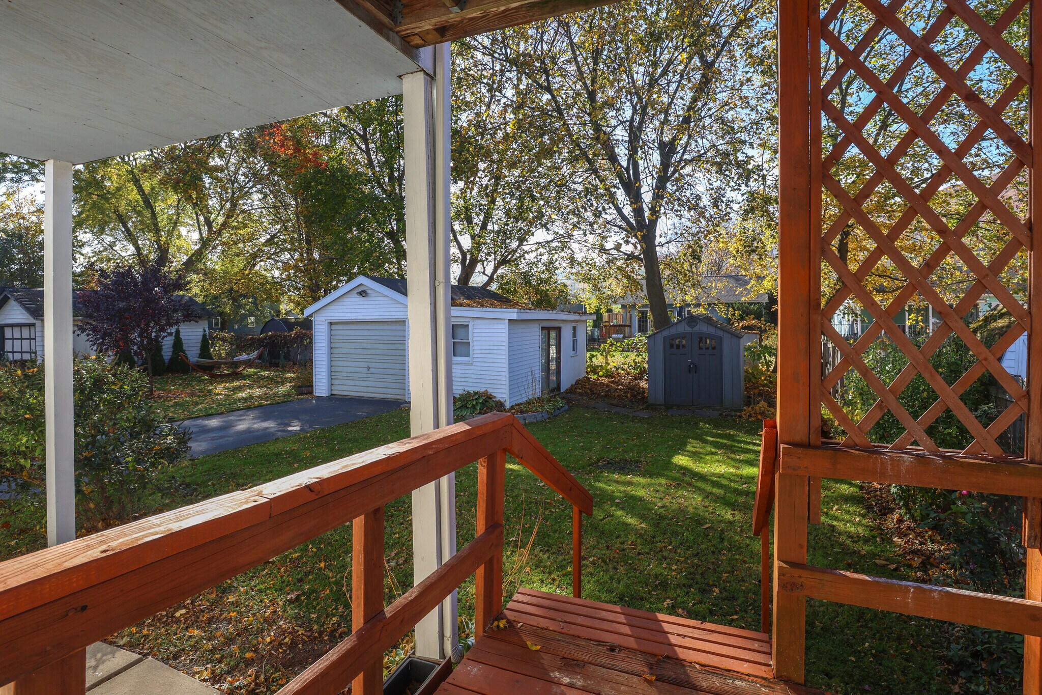 Backyard from deck - 216 W William St