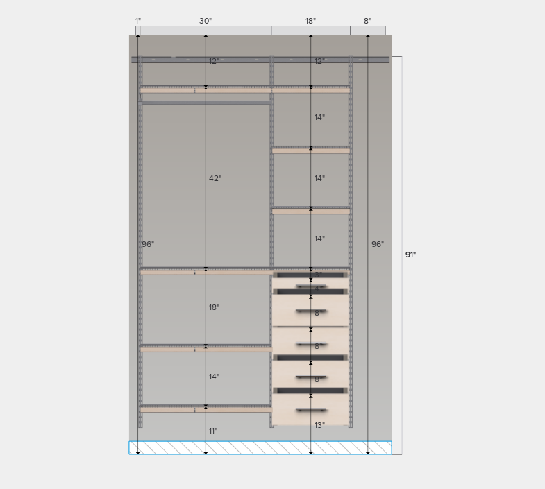 Second Bedroom Closet Render - Being Built now - 355 El Faisan Dr