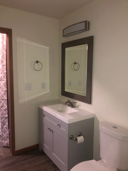 New vanity, mirror and lighting - 142 Wolf Run