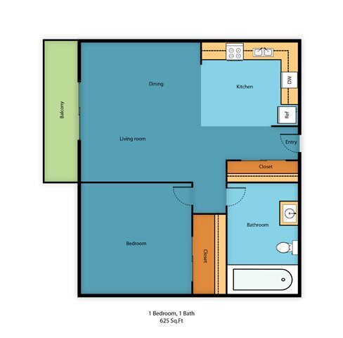 Floorplan - Willows Court Apartment Homes