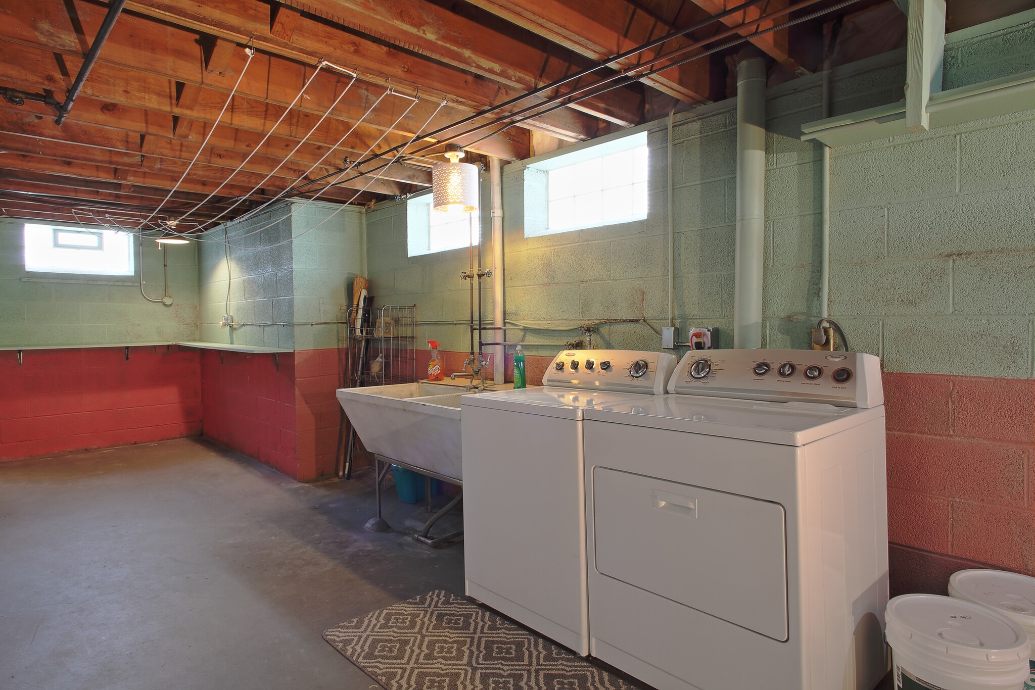 Basement secured with glass block, includes plenty of space for faundry - 2186 Chesterland Ave