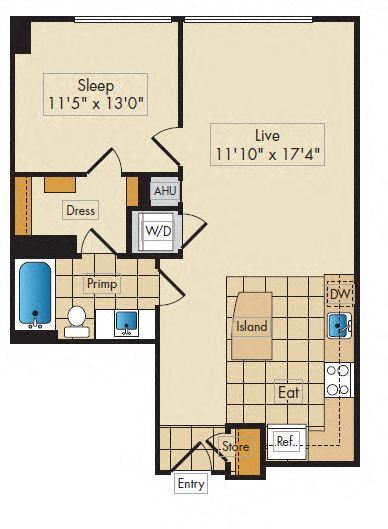 Floorplan - Flats 130 at Constitution Square