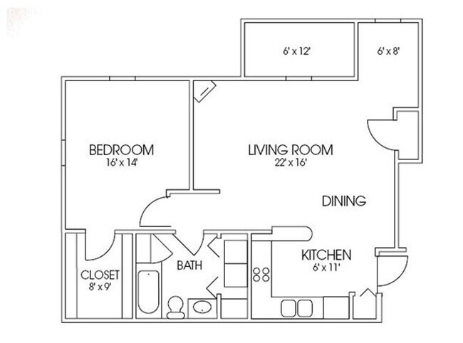 Building Photo - 1 Bed, 1 Bath 930 Sq Ft 2nd Floor