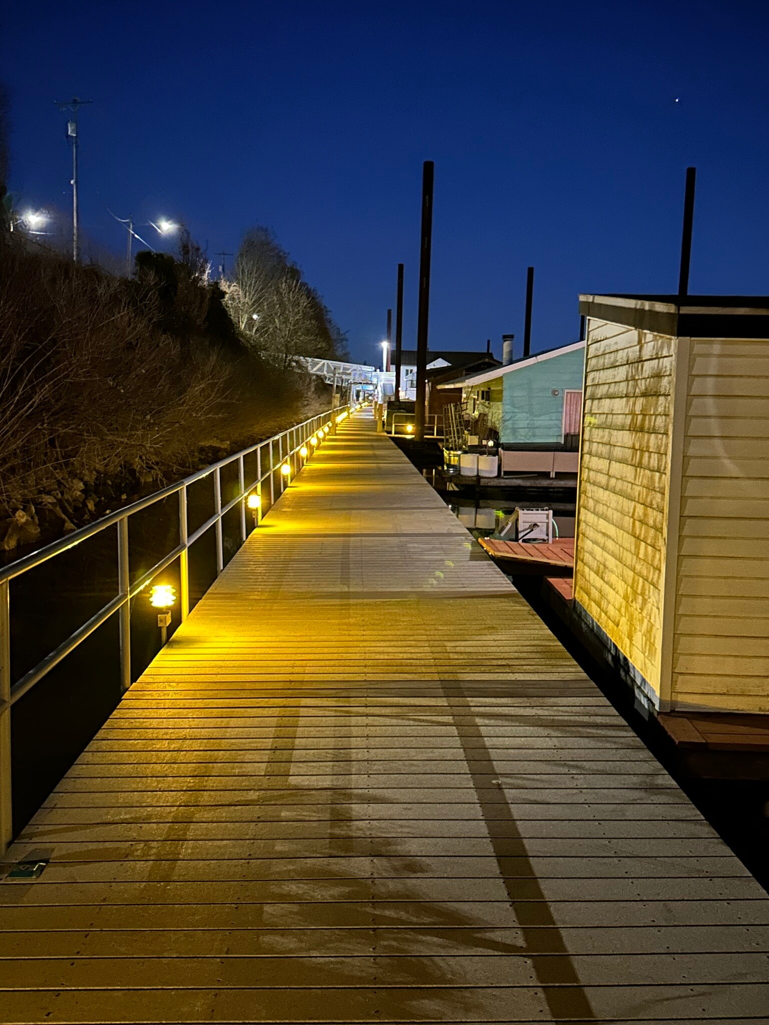 The moorage is one of the largest and has well lit walkways for evening walks. - 1879 N Jantzen Ave