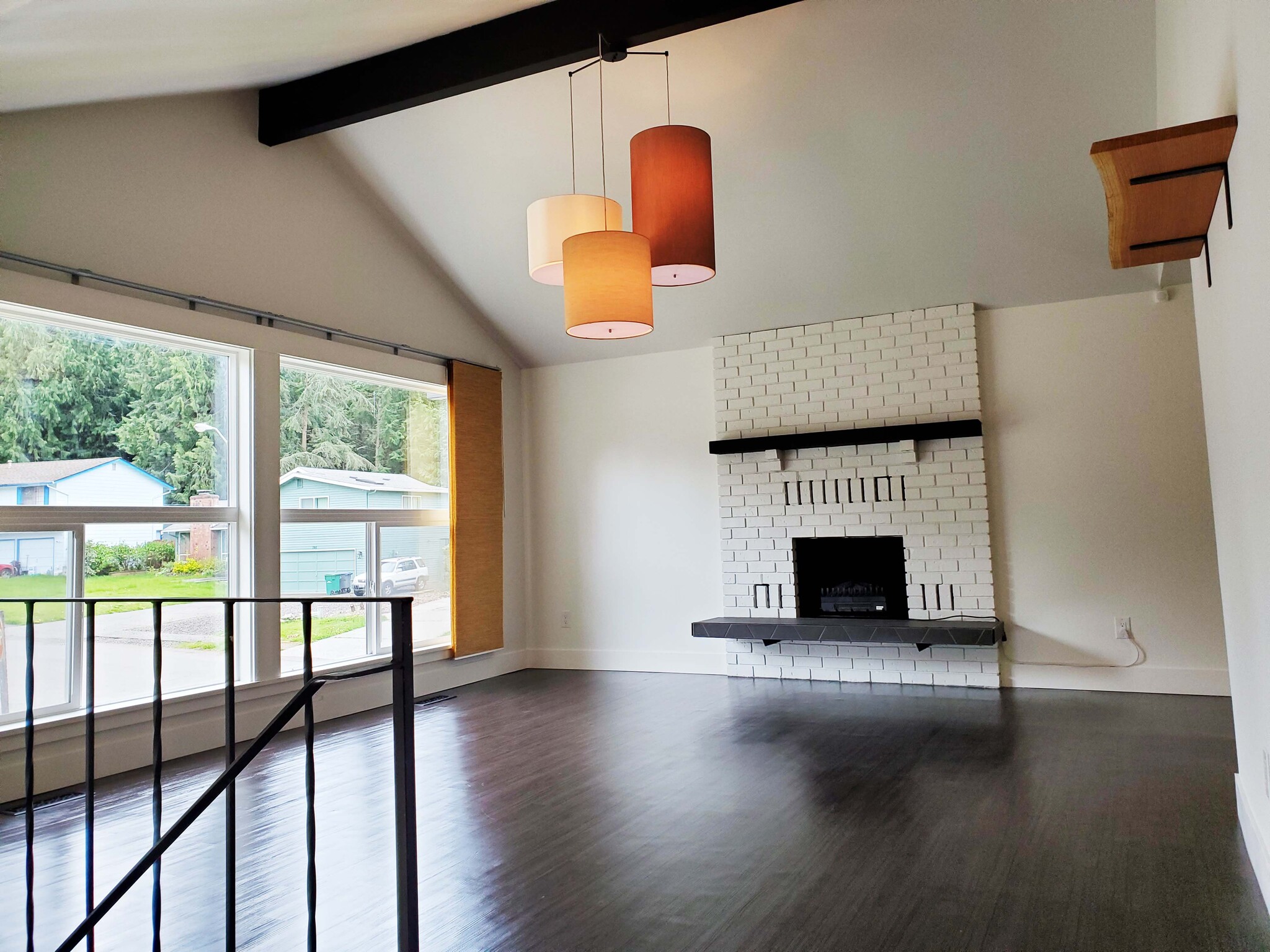 Living Room w/ electric fireplace - 8105 Spur Ct NW